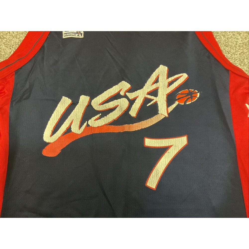 Vintage David Robinson #7 Champion USA DREAM TEAM Jersey USA Made 90's - Picture 2 of 7